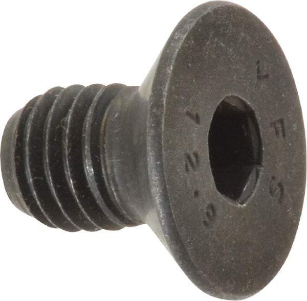 Value Collection - M10x1.50 Metric Coarse Hex Socket Drive, 90° Flat Screw - Grade 12.9 Alloy Steel, Black Oxide Finish, Fully Threaded, 16mm OAL - USA Tool & Supply
