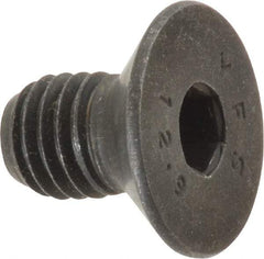 Value Collection - M10x1.50 Metric Coarse Hex Socket Drive, 90° Flat Screw - Grade 12.9 Alloy Steel, Black Oxide Finish, Fully Threaded, 16mm OAL - USA Tool & Supply