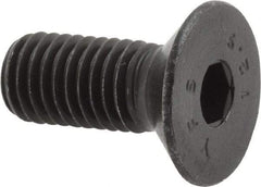 Value Collection - M10x1.50 Metric Coarse Hex Socket Drive, 90° Flat Screw - Grade 12.9 Alloy Steel, Black Oxide Finish, Fully Threaded, 25mm OAL - USA Tool & Supply