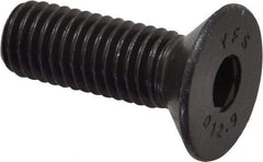 Value Collection - M10x1.50 Metric Coarse Hex Socket Drive, 90° Flat Screw - Grade 12.9 Alloy Steel, Black Oxide Finish, Fully Threaded, 30mm OAL - USA Tool & Supply