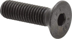 Value Collection - M10x1.50 Metric Coarse Hex Socket Drive, 90° Flat Screw - Grade 12.9 Alloy Steel, Black Oxide Finish, Fully Threaded, 35mm OAL - USA Tool & Supply