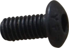 Value Collection - M3x0.50 Metric Coarse Hex Socket Drive, Button Screw - Grade 12.9 Alloy Steel, Black Oxide Finish, Fully Threaded, 6mm Length Under Head - USA Tool & Supply