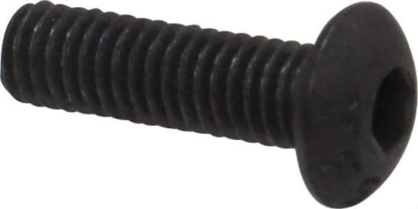 Value Collection - M3x0.50 Metric Coarse Hex Socket Drive, Button Screw - Grade 12.9 Alloy Steel, Black Oxide Finish, Fully Threaded, 10mm Length Under Head - USA Tool & Supply