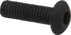 Value Collection - M3x0.50 Metric Coarse Hex Socket Drive, Button Screw - Grade 12.9 Alloy Steel, Black Oxide Finish, Fully Threaded, 10mm Length Under Head - USA Tool & Supply