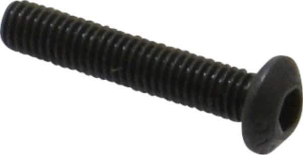 Value Collection - M3x0.50 Metric Coarse Hex Socket Drive, Button Screw - Grade 12.9 Alloy Steel, Black Oxide Finish, Fully Threaded, 16mm Length Under Head - USA Tool & Supply