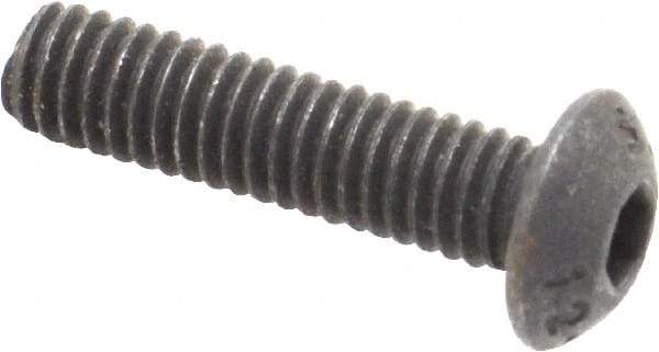Value Collection - M4x0.70 Metric Coarse Hex Socket Drive, Button Screw - Grade 12.9 Alloy Steel, Black Oxide Finish, Fully Threaded, 16mm Length Under Head - USA Tool & Supply