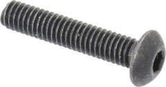 Value Collection - M4x0.70 Metric Coarse Hex Socket Drive, Button Screw - Grade 10.9 Alloy Steel, Black Oxide Finish, Fully Threaded, 20mm Length Under Head - USA Tool & Supply