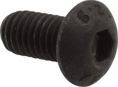Value Collection - M5x0.80 Metric Coarse Hex Socket Drive, Button Screw - Grade 12.9 Alloy Steel, Black Oxide Finish, Fully Threaded, 10mm Length Under Head - USA Tool & Supply