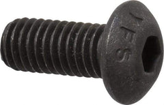 Value Collection - M5x0.80 Metric Coarse Hex Socket Drive, Button Screw - Grade 12.9 Alloy Steel, Black Oxide Finish, Fully Threaded, 12mm Length Under Head - USA Tool & Supply