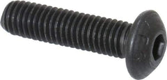 Value Collection - M5x0.80 Metric Coarse Hex Socket Drive, Button Screw - Grade 12.9 Alloy Steel, Black Oxide Finish, Fully Threaded, 20mm Length Under Head - USA Tool & Supply