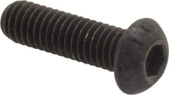 Value Collection - M6x1.00 Metric Coarse Hex Socket Drive, Button Screw - Grade 12.9 Alloy Steel, Black Oxide Finish, Fully Threaded, 20mm Length Under Head - USA Tool & Supply