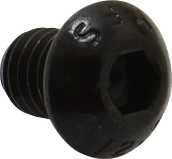 Value Collection - M8x1.25 Metric Coarse Hex Socket Drive, Button Screw - Grade 12.9 Alloy Steel, Black Oxide Finish, Fully Threaded, 10mm Length Under Head - USA Tool & Supply