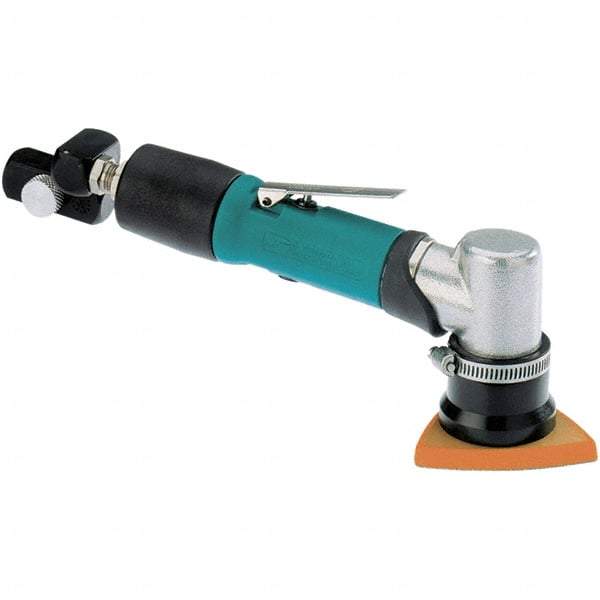 Dynabrade - 15,000 OPM, 20 CFM Air Consumption, Right Angle Air Orbital Sander - Triangular & Tear Drop Pad, 1/4 NPT Inlet - USA Tool & Supply