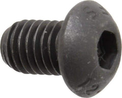 Value Collection - M8x1.25 Metric Coarse Hex Socket Drive, Button Screw - Grade 12.9 Alloy Steel, Black Oxide Finish, Fully Threaded, 12mm Length Under Head - USA Tool & Supply