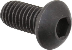 Value Collection - M8x1.25 Metric Coarse Hex Socket Drive, Button Screw - Grade 12.9 Alloy Steel, Black Oxide Finish, Fully Threaded, 16mm Length Under Head - USA Tool & Supply