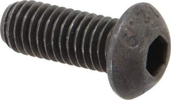 Value Collection - M8x1.25 Metric Coarse Hex Socket Drive, Button Screw - Grade 12.9 Alloy Steel, Black Oxide Finish, Fully Threaded, 20mm Length Under Head - USA Tool & Supply