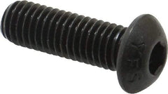 Value Collection - M8x1.25 Metric Coarse Hex Socket Drive, Button Screw - Grade 12.9 Alloy Steel, Black Oxide Finish, Fully Threaded, 25mm Length Under Head - USA Tool & Supply