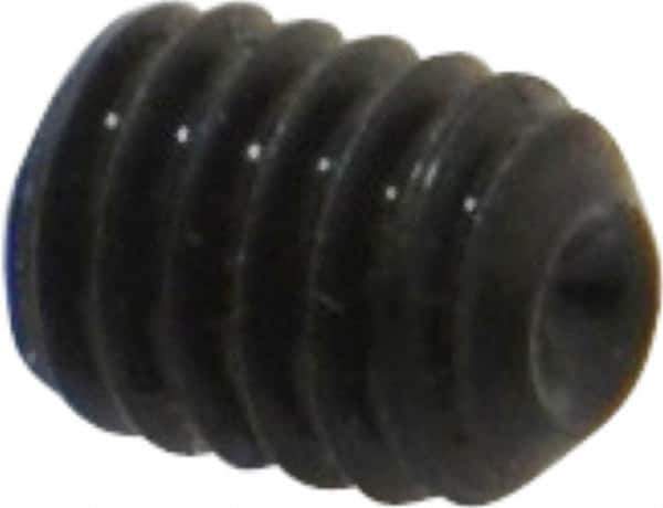 Value Collection - M4x0.70 Metric Coarse, 5mm OAL, Cup Point Set Screw - Grade 14.9 (45H) Alloy Steel, 2mm Key - USA Tool & Supply