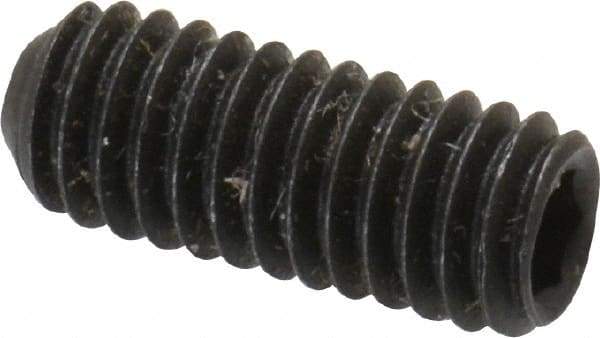 Value Collection - M4x0.70 Metric Coarse, 10mm OAL, Cup Point Set Screw - Grade 14.9 (45H) Alloy Steel, 2mm Key - USA Tool & Supply