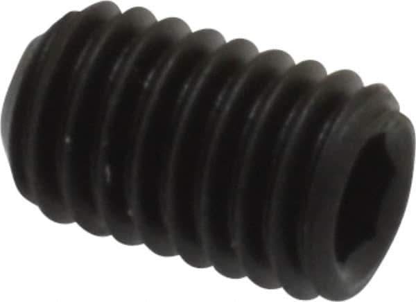 Value Collection - M5x0.80 Metric Coarse, 8mm OAL, Cup Point Set Screw - Grade 14.9 (45H) Alloy Steel, 2.5mm Key - USA Tool & Supply
