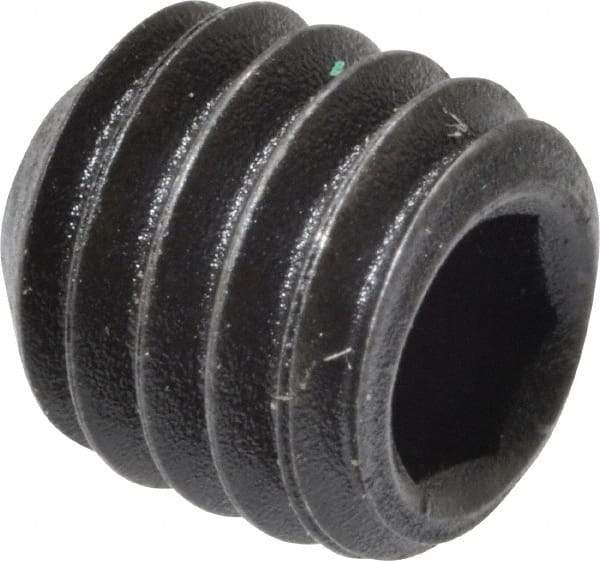 Value Collection - M6x1.00 Metric Coarse, 6mm OAL, Cup Point Set Screw - Grade 14.9 (45H) Alloy Steel, 3mm Key - USA Tool & Supply