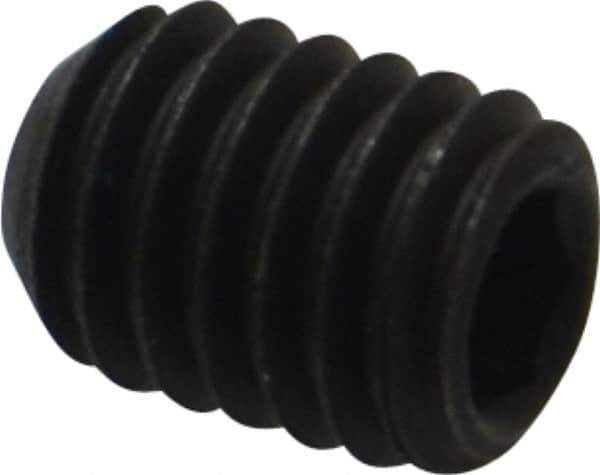 Value Collection - M6x1.00 Metric Coarse, 8mm OAL, Cup Point Set Screw - Grade 14.9 (45H) Alloy Steel, 3mm Key - USA Tool & Supply