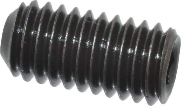 Value Collection - M6x1.00 Metric Coarse, 12mm OAL, Cup Point Set Screw - Grade 14.9 (45H) Alloy Steel, 3mm Key - USA Tool & Supply