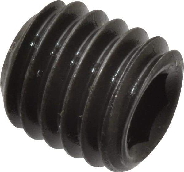 Value Collection - M8x1.25 Metric Coarse, 8mm OAL, Cup Point Set Screw - Grade 14.9 (45H) Alloy Steel, 4mm Key - USA Tool & Supply
