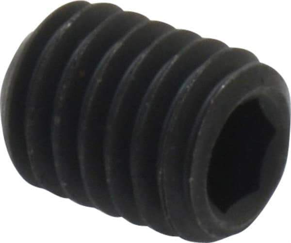Value Collection - M8x1.25 Metric Coarse, 10mm OAL, Cup Point Set Screw - Grade 14.9 (45H) Alloy Steel, 4mm Key - USA Tool & Supply