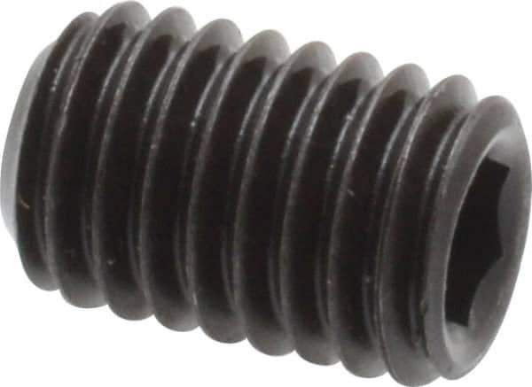 Value Collection - M8x1.25 Metric Coarse, 12mm OAL, Cup Point Set Screw - Grade 14.9 (45H) Alloy Steel, 4mm Key - USA Tool & Supply