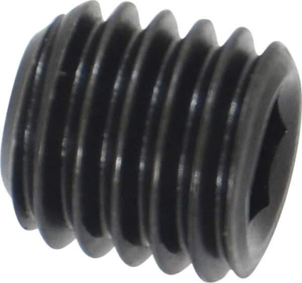 Value Collection - M10x1.50 Metric Coarse, 10mm OAL, Cup Point Set Screw - Grade 14.9 (45H) Alloy Steel, 5mm Key - USA Tool & Supply