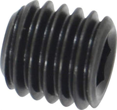 Value Collection - M10x1.50 Metric Coarse, 10mm OAL, Cup Point Set Screw - Grade 14.9 (45H) Alloy Steel, 5mm Key - USA Tool & Supply