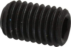 Value Collection - M10x1.50 Metric Coarse, 16mm OAL, Cup Point Set Screw - Grade 14.9 (45H) Alloy Steel, 5mm Key - USA Tool & Supply