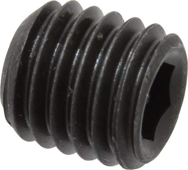 Value Collection - M12x1.75 Metric Coarse, 12mm OAL, Cup Point Set Screw - Grade 14.9 (45H) Alloy Steel, 6mm Key - USA Tool & Supply