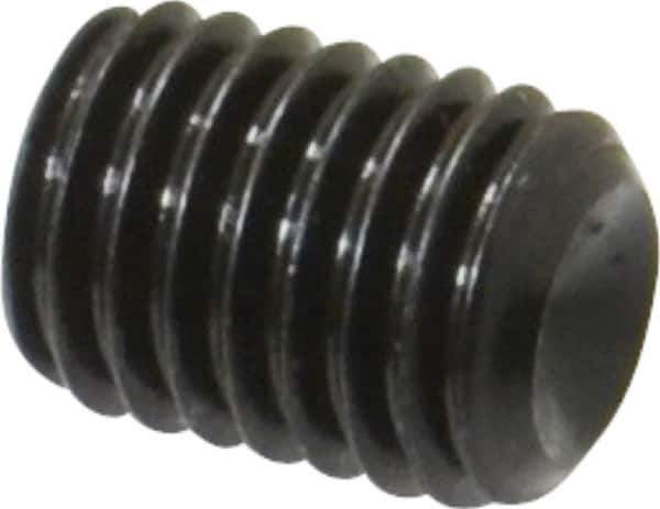 Value Collection - M12x1.75 Metric Coarse, 16mm OAL, Cup Point Set Screw - Grade 14.9 (45H) Alloy Steel, 6mm Key - USA Tool & Supply