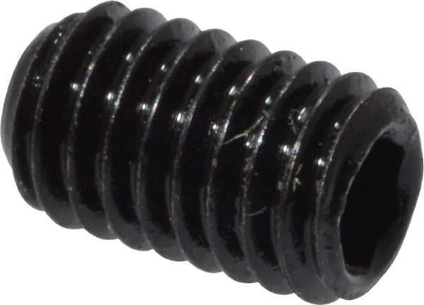 Value Collection - M3x0.50, 5mm OAL, Flat Point Set Screw - Grade 14.9 (45H) Alloy Steel, 1.5mm Key - USA Tool & Supply