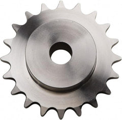 U.S. Tsubaki - 17 Teeth, 3/4" Chain Pitch, Chain Size 60, Plain Bore Sprocket - 3/4" Bore Diam, 4.082" Pitch Diam, 4.46" Outside Diam - USA Tool & Supply