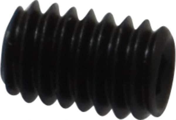 Value Collection - M4x0.70, 6mm OAL, Flat Point Set Screw - Grade 14.9 (45H) Alloy Steel, 2mm Key - USA Tool & Supply