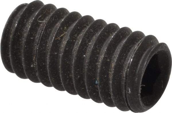 Value Collection - M4x0.70, 8mm OAL, Flat Point Set Screw - Grade 14.9 (45H) Alloy Steel, 2mm Key - USA Tool & Supply