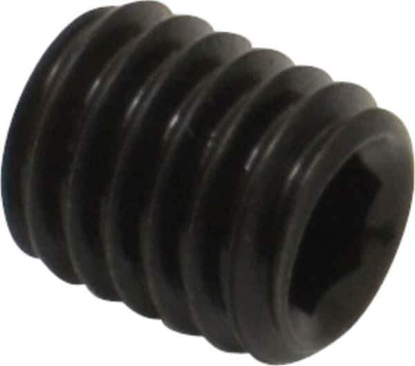 Value Collection - M5x0.80, 6mm OAL, Flat Point Set Screw - Grade 14.9 (45H) Alloy Steel, 2.5mm Key - USA Tool & Supply