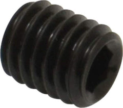 Value Collection - M5x0.80, 6mm OAL, Flat Point Set Screw - Grade 14.9 (45H) Alloy Steel, 2.5mm Key - USA Tool & Supply