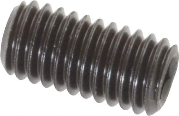 Value Collection - M5x0.80, 10mm OAL, Flat Point Set Screw - Grade 14.9 (45H) Alloy Steel, 2.5mm Key - USA Tool & Supply