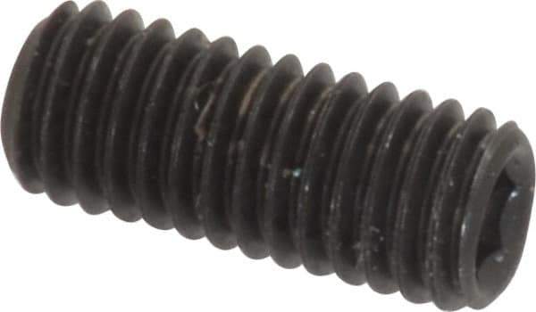 Value Collection - M5x0.80, 12mm OAL, Flat Point Set Screw - Grade 14.9 (45H) Alloy Steel, 2.5mm Key - USA Tool & Supply