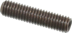 Value Collection - M5x0.80, 20mm OAL, Flat Point Set Screw - Grade 14.9 (45H) Alloy Steel, 2.5mm Key - USA Tool & Supply