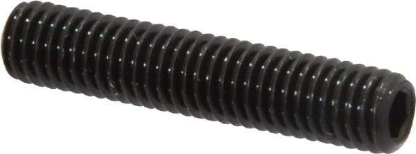 Value Collection - M5x0.80, 25mm OAL, Flat Point Set Screw - Grade 14.9 (45H) Alloy Steel, 2.5mm Key - USA Tool & Supply