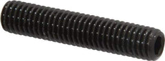 Value Collection - M5x0.80, 25mm OAL, Flat Point Set Screw - Grade 14.9 (45H) Alloy Steel, 2.5mm Key - USA Tool & Supply