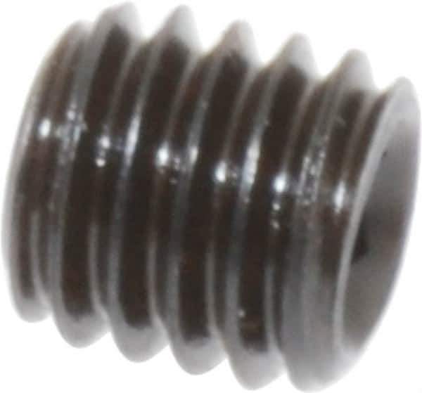 Value Collection - M6x1.00, 6mm OAL, Flat Point Set Screw - Grade 14.9 (45H) Alloy Steel, 3mm Key - USA Tool & Supply