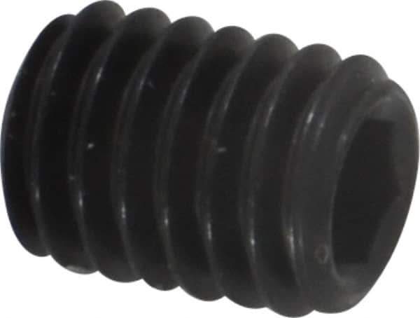 Value Collection - M6x1.00, 8mm OAL, Flat Point Set Screw - Grade 14.9 (45H) Alloy Steel, 3mm Key - USA Tool & Supply