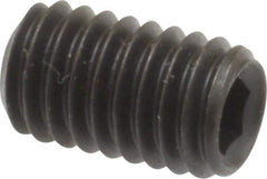 Value Collection - M6x1.00, 10mm OAL, Flat Point Set Screw - Grade 14.9 (45H) Alloy Steel, 3mm Key - USA Tool & Supply