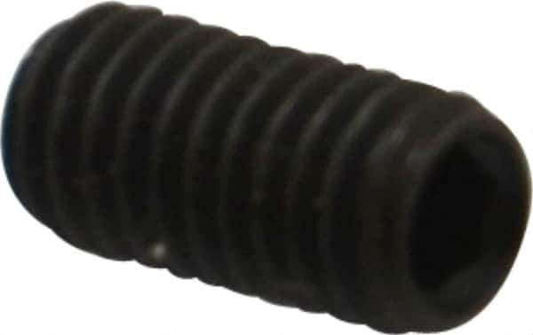 Value Collection - M6x1.00, 12mm OAL, Flat Point Set Screw - Grade 14.9 (45H) Alloy Steel, 3mm Key - USA Tool & Supply